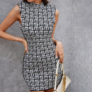 Designer Rayon O Neck Sleeveless Bandage Dress, iBuyxi.com