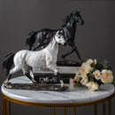 Creative White Dark Horse Figurine For Decoration, ibuyxi.com