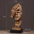 Retro Mask Figurines Home Decor Sculpture - view 7