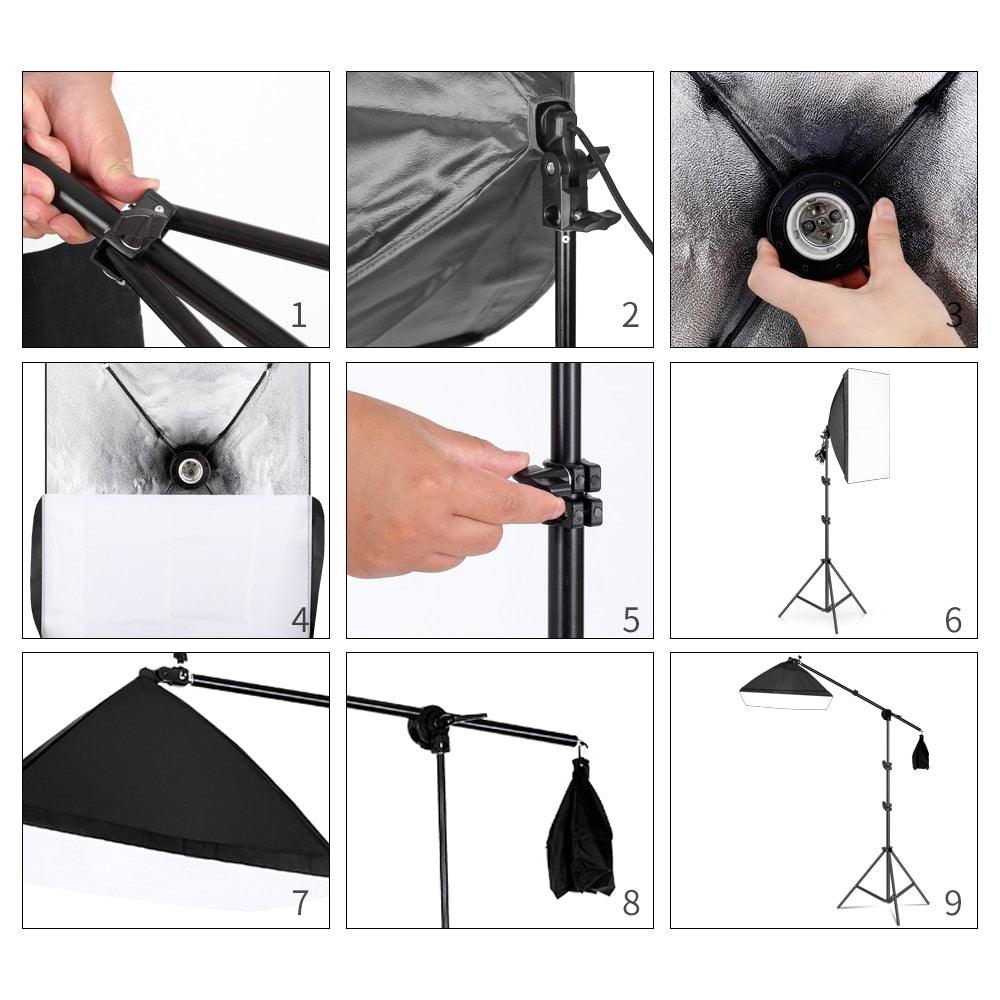 3 Soft Box Photography Studio LED Light Kit - view 7
