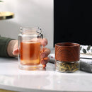 Portable Double Glass Tea Stainless Steel Infuser Filter - view 8