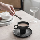 Matte Black Coffee Cup Set Porcelain Tea Cups - view 5