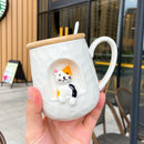 Animal Personality 3D Ceramic Spoon Lid Mug, ibuyxi.com