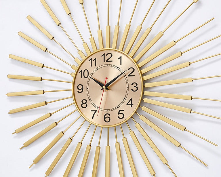 Luxury Iron Wall Light Clock For Home Decor - view 7