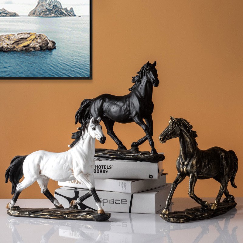 Creative Dark Horse Figurine For Decoration