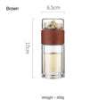 Portable Double Glass Tea Stainless Steel Infuser Filter - view 5