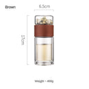 Portable Double Glass Tea Stainless Steel Infuser Filter - view 5