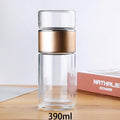 390ML Glass Tea Water Bottle Double Layer Infuser - view 2