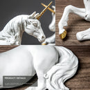 Modern White Unicorn Sculpture For Home Decor - view 9