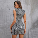 Designer Rayon O Neck Sleeveless Bandage Dress, iBuyxi.com