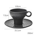 Matte Black Coffee Cup Set Porcelain Tea Cups - view 4