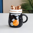 Creative Golden Bow Mug Ceramic Cup with Cover - view 4