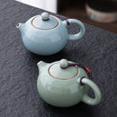 Handmade Ceramic Teapot Manual Ice Crack Split Teapot Set, ibuyxi.com