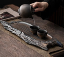 Retro Ceramic Tea Tray with Wood Effect, iBuyXi.com