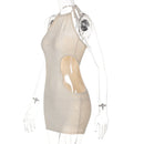 Sparkle Halter Sheath Backless Outfit - view 7