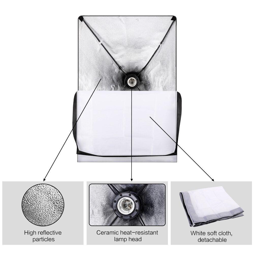 3 Soft Box Photography Studio LED Light Kit - view 9
