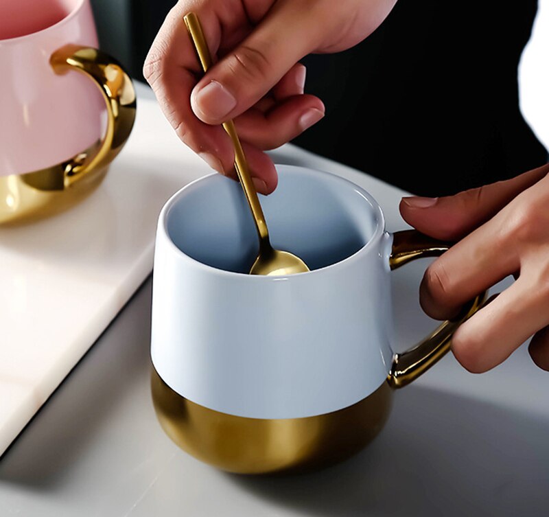 Golden Handle Mug Luxury Drinkware Cup Set, ibuyxi.com