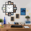 Modern Design Photo Frame With Wall Clock - view 2