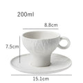 Matte Black Coffee Cup Set Porcelain Tea Cups - view 2