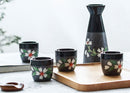Stunning Flower Ceramic Japanese Sake Wine Set, ibuyxi.com
