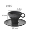 Matte Black Coffee Cup Set Porcelain Tea Cups - view 3
