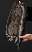 Retro Ceramic Tea Tray with Wood Effect, iBuyXi.com
