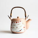 Cat Design Tea Set Pink Ceramic with 4 Cups + 1 Teapot - view 3