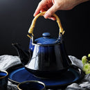 Sophisticated and Stylish Blue Cat Eye Design Tea Set, ibuyxi.com