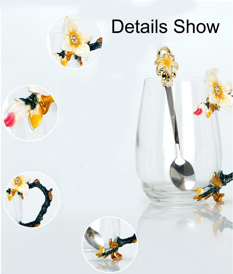 Enamel Glass Coffee Mug Luxury Design - view 6