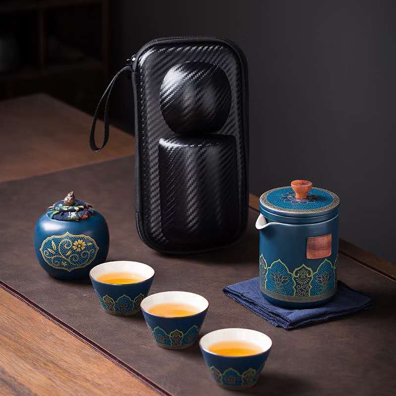 Portable Japanese Compact Teapot 3 Cups Set, ibuyxi.com