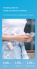 Portable Fan Mini Handheld Fan USB 4800mAh Recharge Hand Held Small Pocket Fan with Power Bank Flashlight Feature, ibuyxi.com