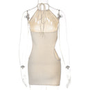 Sparkle Halter Sheath Backless Outfit - view 6