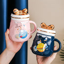 Creative Golden Bow Mug Ceramic Cup with Cover - view 8