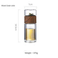 Portable Double Glass Tea Stainless Steel Infuser Filter - view 4