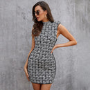 Designer Rayon O Neck Sleeveless Bandage Dress, iBuyxi.com