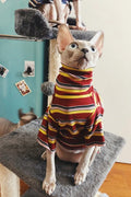 Cozy Striped Knitted Pet Shirt