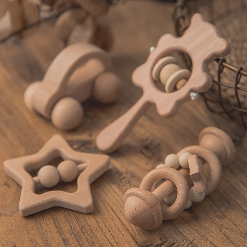 Beech Wood Baby Rattles