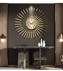 Luxury Iron Wall Light Clock For Home Decor, iBuyXi.com