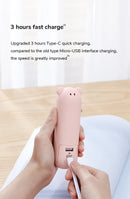 Portable Fan Mini Handheld Fan USB 4800mAh Recharge Hand Held Small Pocket Fan with Power Bank Flashlight Feature, ibuyxi.com