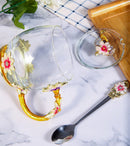 Red Rose Enamel Crystal Mug Elegant Gift, ibuyxi.com