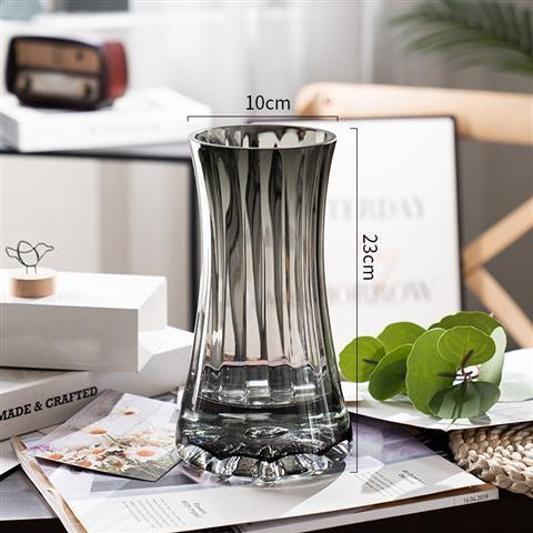 Luxury Gold Tinted Creative Transparent Glass Vase, ibuyxi.com