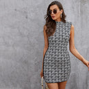 Designer Rayon O Neck Sleeveless Bandage Dress, iBuyxi.com
