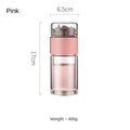 Portable Double Glass Tea Stainless Steel Infuser Filter - view 3