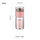 Portable Double Glass Tea Stainless Steel Infuser Filter - view 3