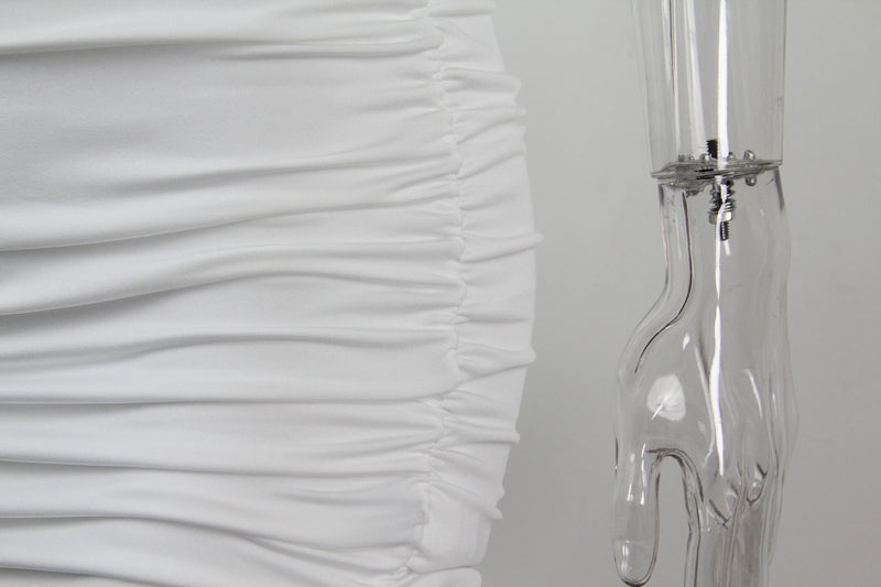 Hollow Out One Shoulder Sleeveless Crop Top Mini Dress, ibuyxi.com