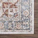Akram Gray & Orange Washable Area Rug - Clearance
