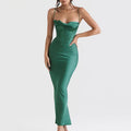Mozizen Satin Backless Maxi Bodycon Dress, ibuyxi.com