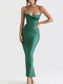 Mozizen Satin Backless Maxi Bodycon Dress, ibuyxi.com