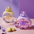 Tritan Straw Bus Water Bottle for Kids, iBuyXi.com
