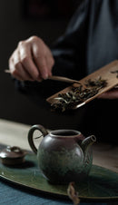 Simple Tea Set With Lotus Pond Design - view 7